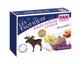 4 Pavés d'Elan Surgelés Marinés Aux Cranberry