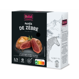 4 Pavés de Zèbre Surgelés Marinés Baies Roses